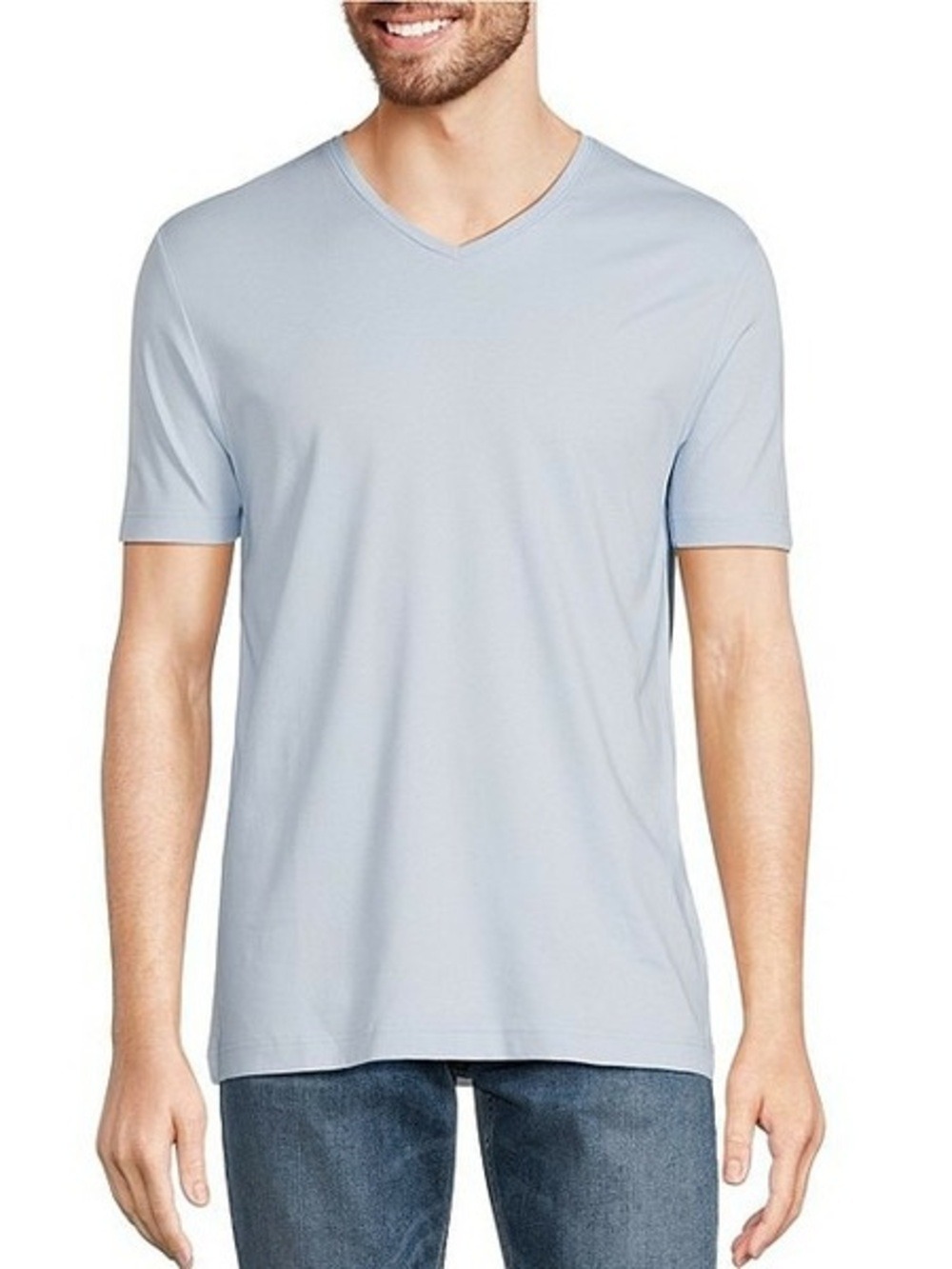 NWT $35 Murano Liquid Luxury Solid Short-Sleeve V-Neck T-Shirt